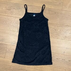 Old Navy Black Floral Kids Casual Dress